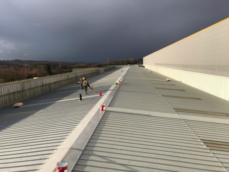Delcote roof coating at Brakes